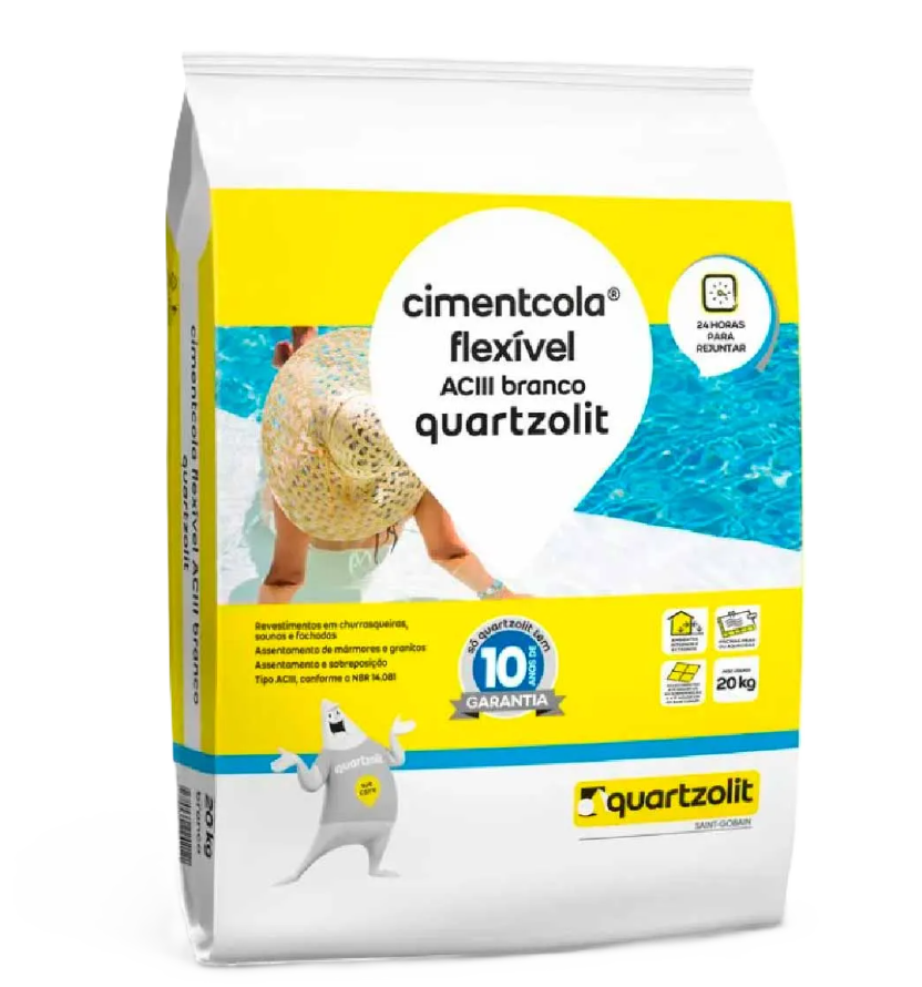 ARGAMASSA QUARTFIX  AC-III BRANCA 20 KG 